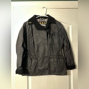 Barbour Women's Beadnell Black Waxed Cotton Jacket Size US 8